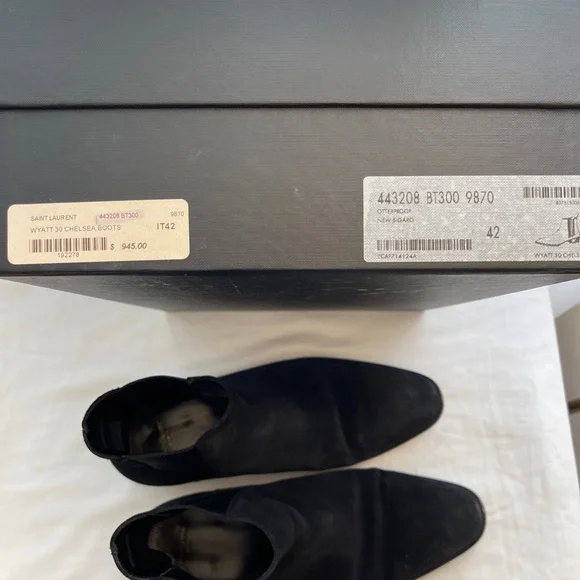 YSL Saint Laurent Wyatt 30 Black Sz 42 Chelsea boot - Picture 5 of 5